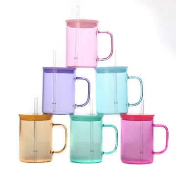 Customizable Coffee Mugs with Handle: 17oz Glass Mug for Sublimation Printing