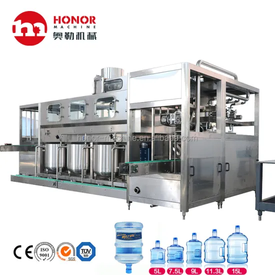 5 Gallon Pure Water Washing, Filling, Capping Production Line