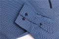 Pakaian Kasual Pria Kemeja Denim Lengan Panjang Biru