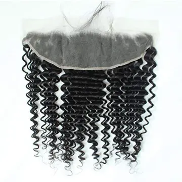 Wholesale Bulk Human Afro Good Quality Cheap Long Deep Hair 100% Unprocessed Brazilian Virgin Hair 13X4 Lace Frontal Deep Wave