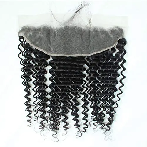 Wholesale Bulk Human Afro Good Quality Cheap Long Deep Hair 100% Unprocessed Brazilian Virgin Hair 13X4 Lace Frontal Deep Wave