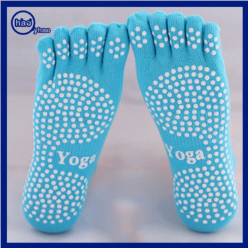 YH hot sell pilates non slip full toe men and women yoga socks