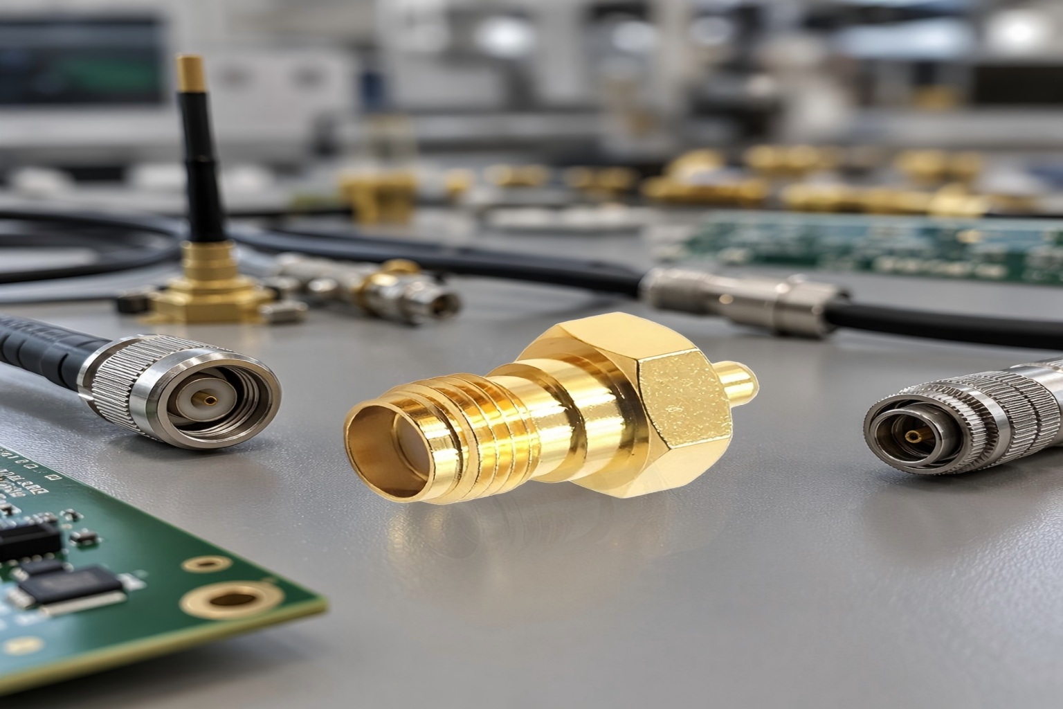 N Type RF adapter with precision metal construction for outdoor antenna systems