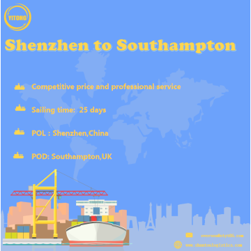 Servicio de carga marítima de Shenzhen a Southampton