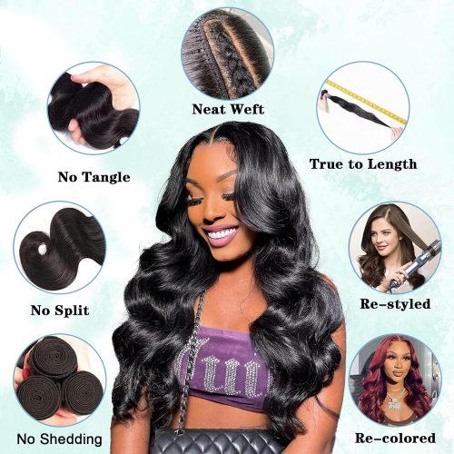 100% Brazilian Virgin Body Wave Human Hair Bundles