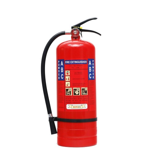 Portable abc dry powder red fire extinguisher