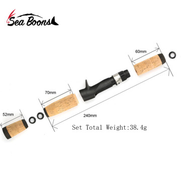 DIY Fishing Rod Kit: Composite Cork Handle with Baitcasting Reel Seat and EVA Grip