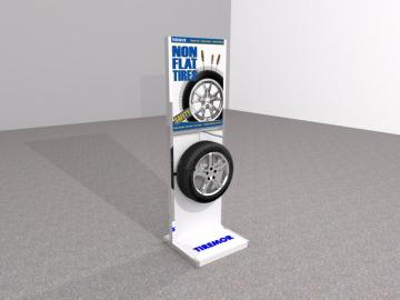 Floor Standing Auto Tyre Metal Display Stand