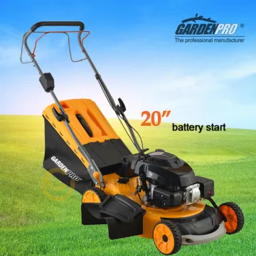 20" gasoline lawn mower with battery start