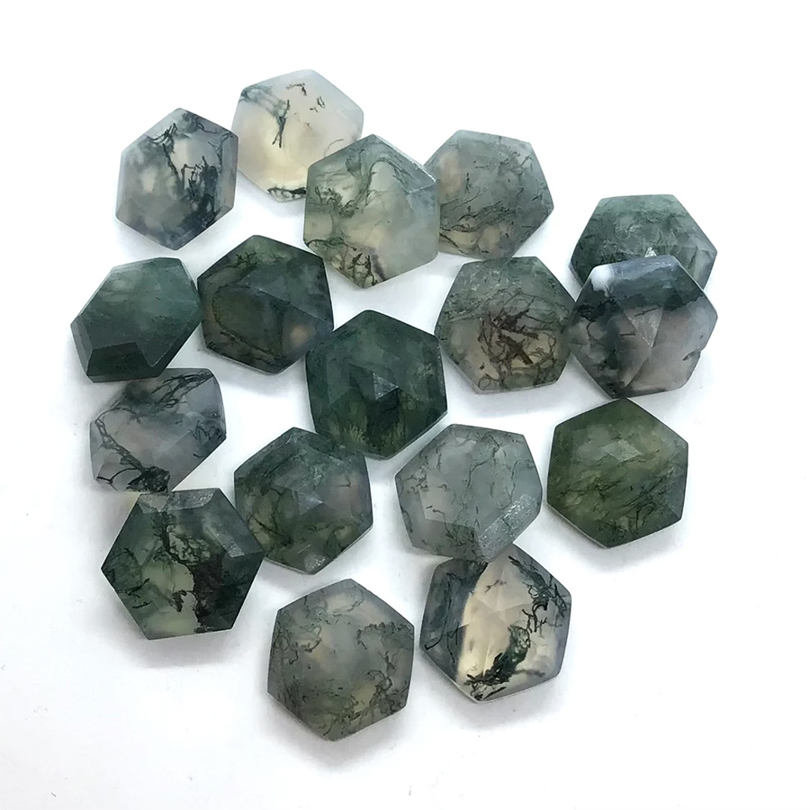 Hexagonal water grass agate