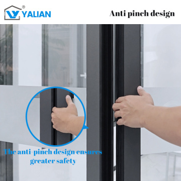Accordion Doors Folding Aluminum Door Double Tempered Glass