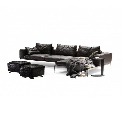 Flexform Lifesteel Wahanga sofa 3 Putanga Noho