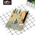 Estilo de amigos de animales de bosque personalizado A5 Cute vertical espiral bobina cuaderno de tapa dura diario de tapa dura