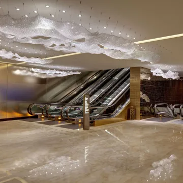 Shopping mall lobby crystal chandelier pendant lighting