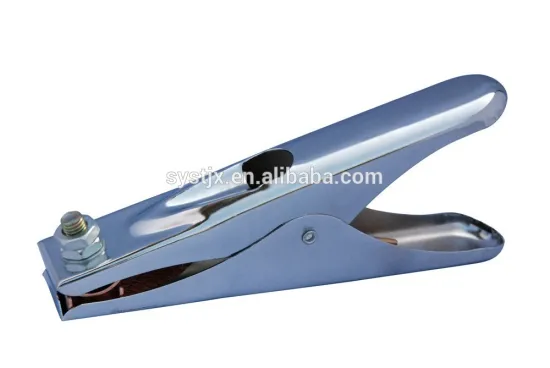 Insulated chrome plated alligator battery clamp/mike