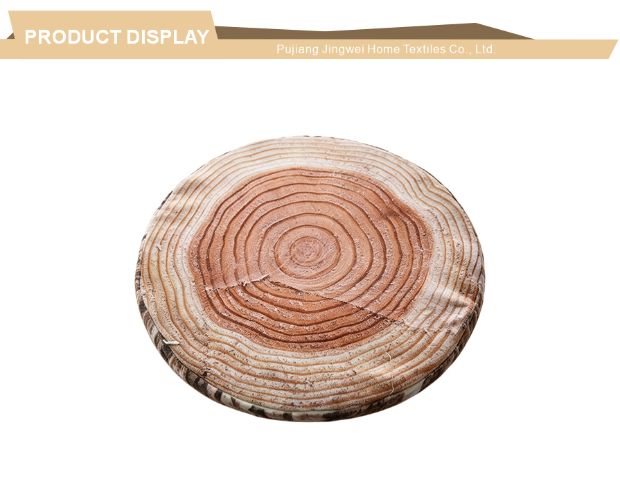 Natural style thick circular seat cushion
