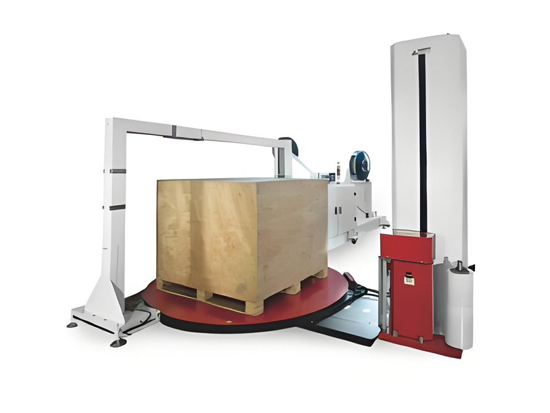 Integrated Pallet Wrap and Strap Machine