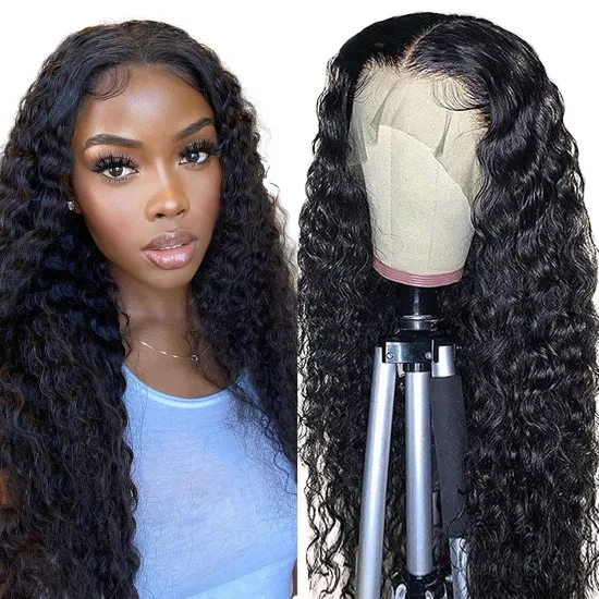 Wholesale Factory Price 360 Transparent Swiss Blend Vendor Red 13X4 Brazilian Wigs Loose Deep Wave Lace Front Wigs Hd Lace Wig