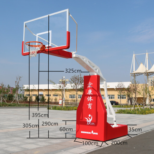 Professional Basketball Backstop with Fiberglass Backboard