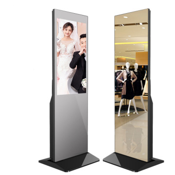 Standing Smart Magic Mirror: 43-50 Inch LED Wall-Mounted Interactive Advertising Player