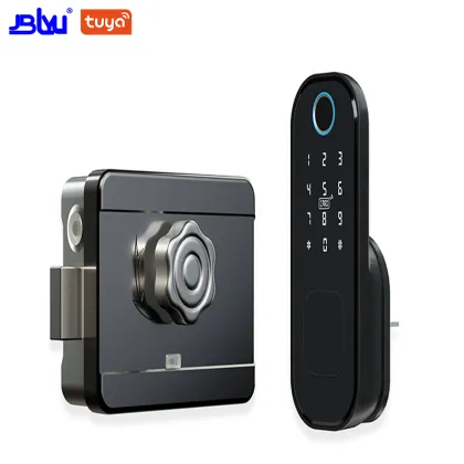 Waterproof Digital Password Gate Rim Latch Lock with WiFi Smart Home TTlock App Control Metal Door Lock