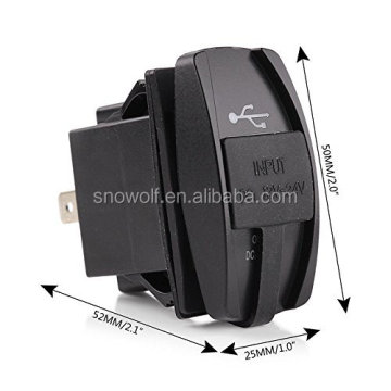 5V 3.1A Dual USB Car Charger Socket Adapter - Waterproof with In-Line Fuse for 12V-24V Vehicles