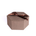 Hexagonal Ribbon Design Dry Flower Gift Box Bulk