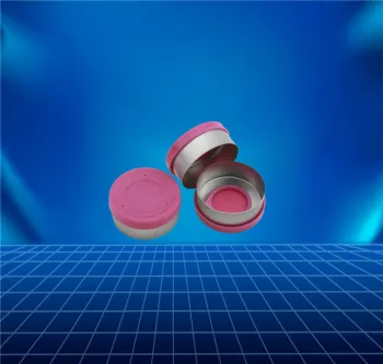 pink aluminium and plastic cap for glass bottle