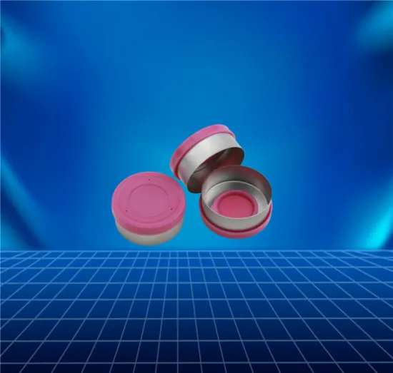 pink aluminium and plastic cap for glass bottle