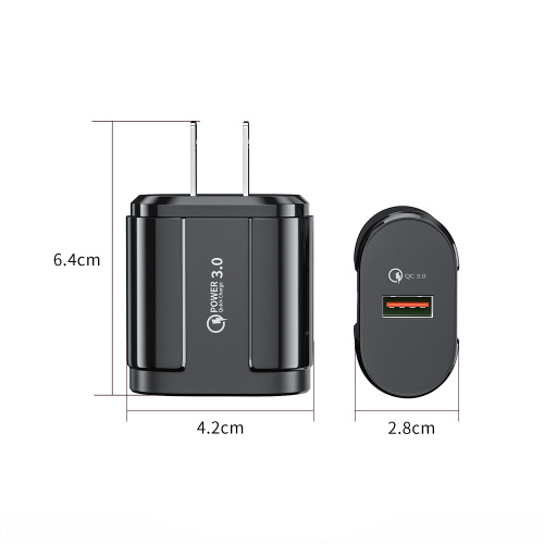 1-Port QC3.0 Wall Fast Claving 18W USB-Ladegerät