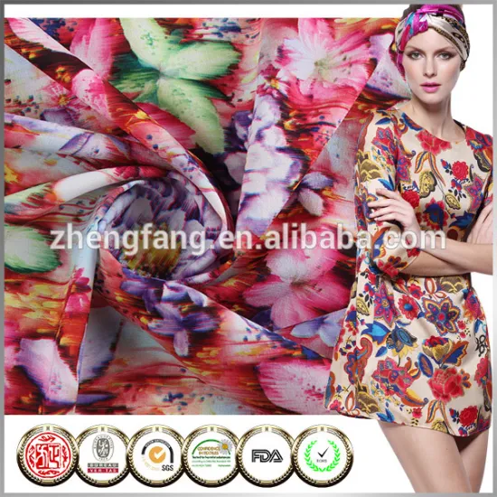 2015 the latest fashion 50 d elastic chiffon fabric