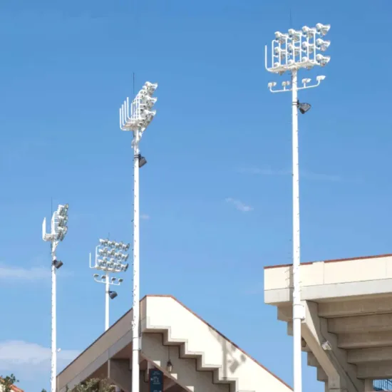 High Mast Light Pole: Manufacturer-Free Design 15m-30m Hot-Dip Galvanized Steel Stadium Light Tower