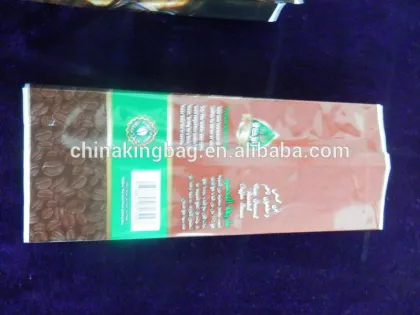 Flexible custom printing and lamination packaging back sealed coffee bag