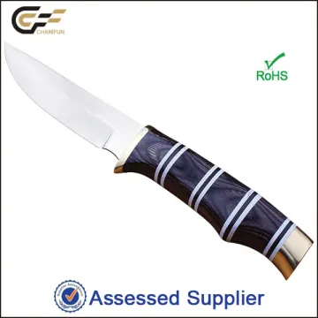 Great Tripe Wood Handle Outdoor Fixed Hunting Knife For Sale