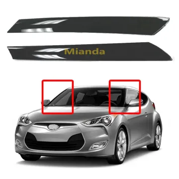Mianda Windshield Pillar Outer Trim Molding for Hyundai Veloster - Left & Right Side - Part Number 86180-2V000