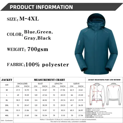 Men's Mountain Windproof and Waterproof Hiking Jacket for Climbing