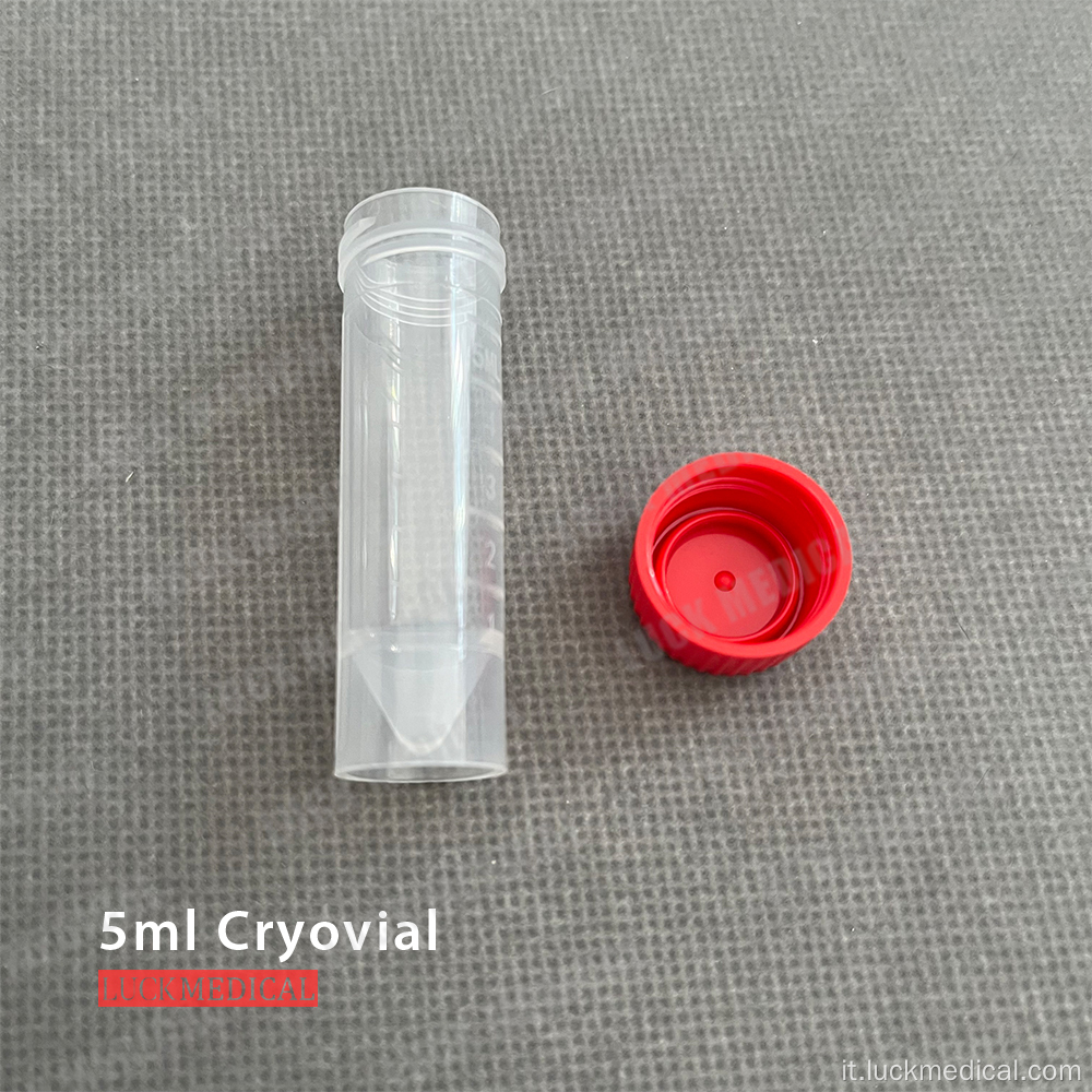 Prodotto di laboratorio Cryovial 5ml FDA