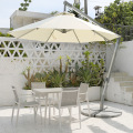 Round sunshade + table and chair combination