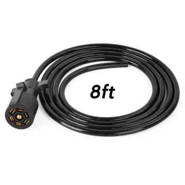7 Pin Trailer Wiring Harness - 8 Feet 7-Way Trailer Plug Adapter for RV