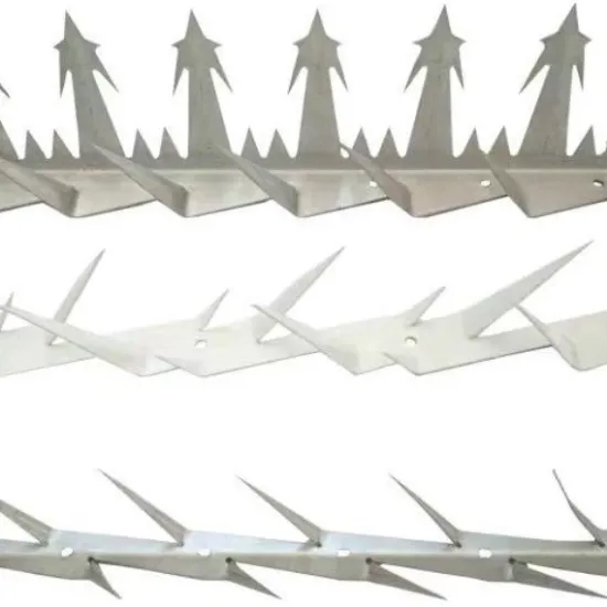 Anti-Climbing Galvanized Steel Wall Fence with Spikes for Home Security