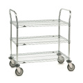 Carbon Steel 3 Tiers Wire Storage Resving Trolley