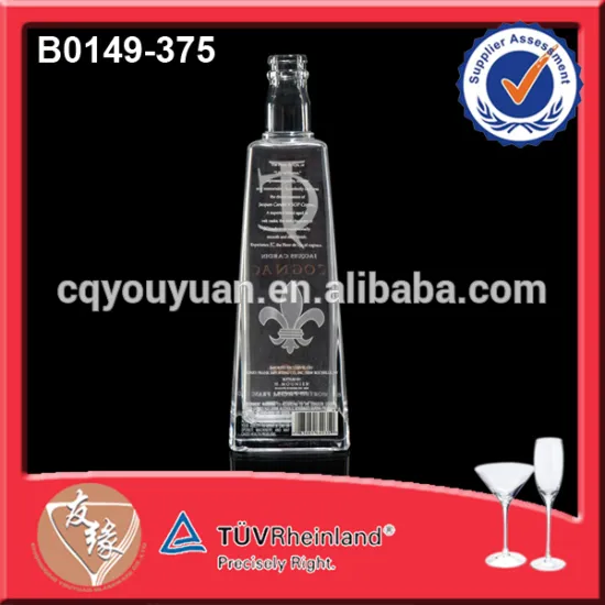 Custom 375ML Glass Bottles Canada Mini Brandy Glass 350ML Gottle