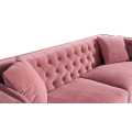 Moderner rosa Samtknopf getuftetes Sofa