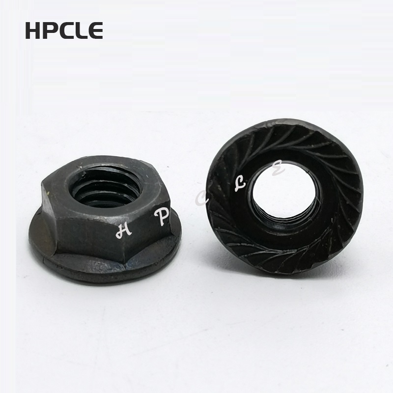 2-10PCS m3 m4 m5 m6 m8 M10 DIN6923 304 Stainless steel or black steel flange hex nut nut