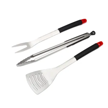 Hot Sale Outdoor Camping BBQ Set Grill Turner Fork Food Tongs Barbecue Utensils