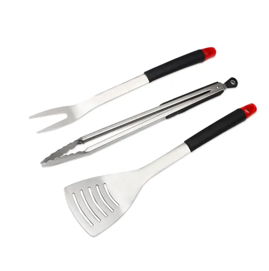 Hot Sale Outdoor Camping BBQ Set Grill Turner Fork Food Tongs Barbecue Utensils