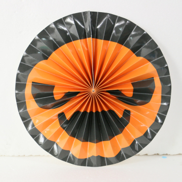 Tissue paper fan for halloween, birthday, nursery party decorations