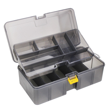 Caja de pesca de material PP de doble capa de alta calidad-Caja de herramientas de accesorios de cebo luya de arma de pistola