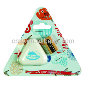 Eco friendly eraser and sharpener for kids