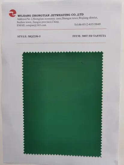 100% Polyester 290t F-D Taffeta pu coating